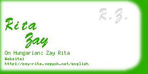 rita zay business card